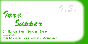 imre supper business card